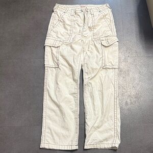 True Religion Men's Light Beige Cargo Pants